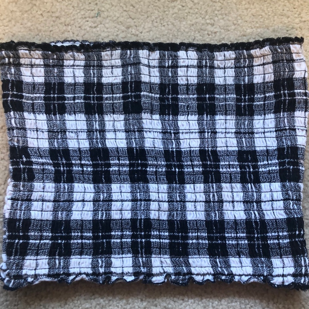 Hollister Tube Top Black and White